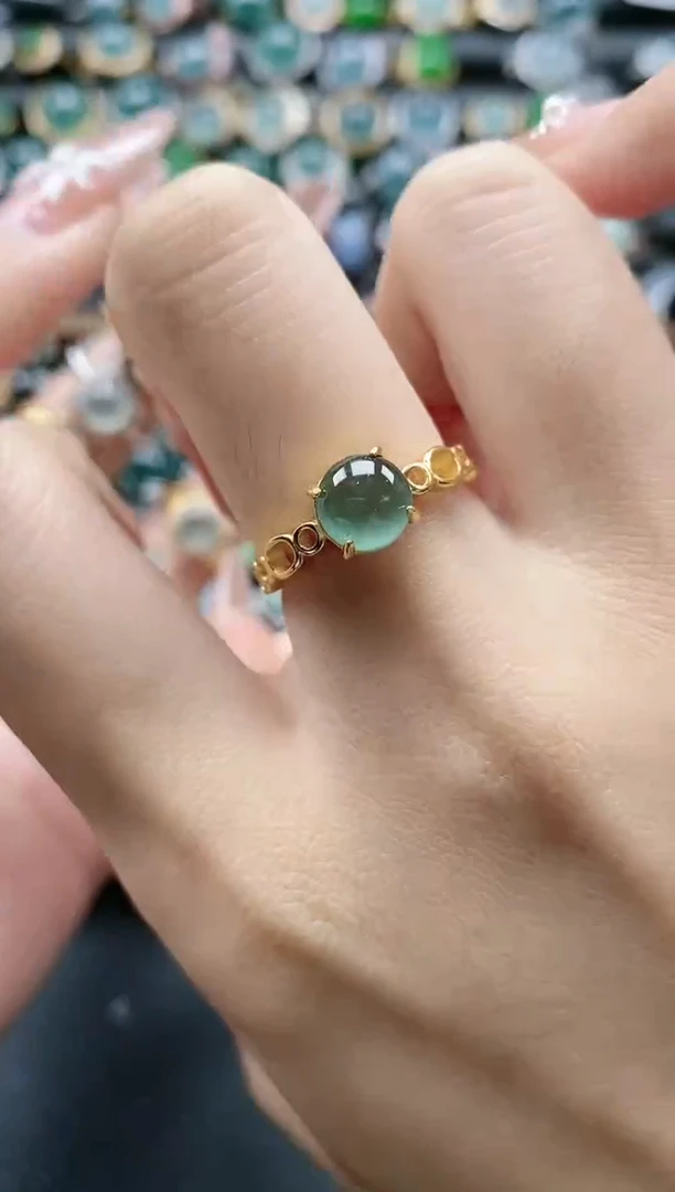 【闪购商品】翡翠戒指银S925镶嵌51511