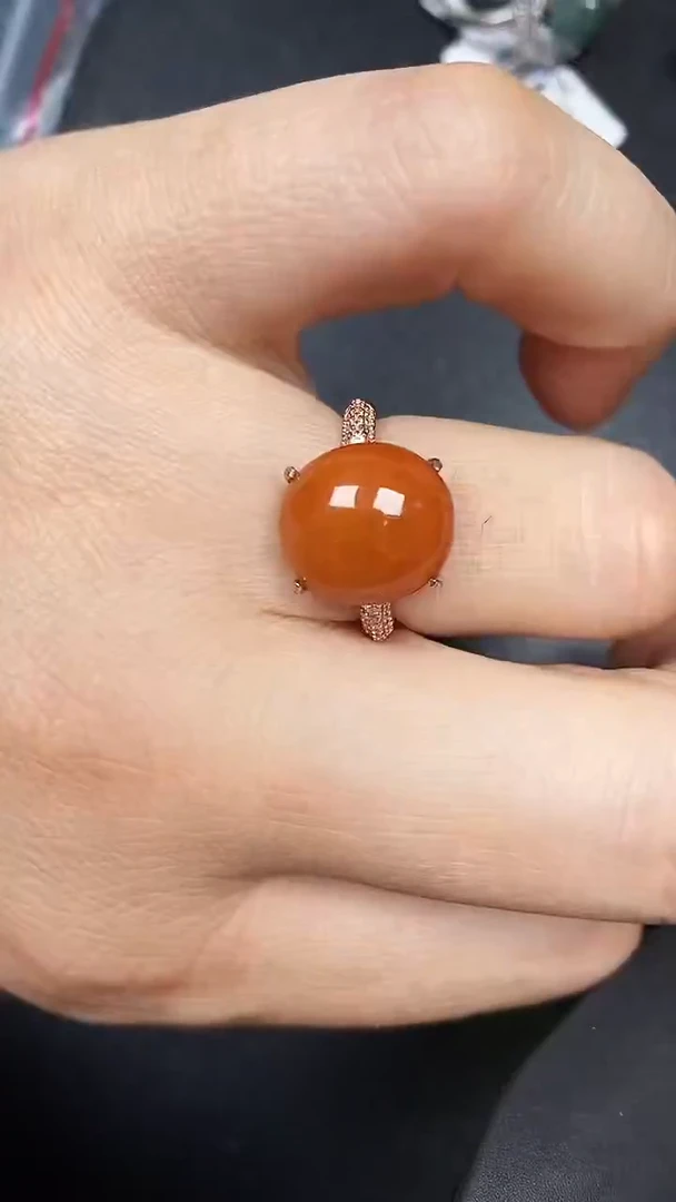 银S925镶嵌戒指翡翠1200