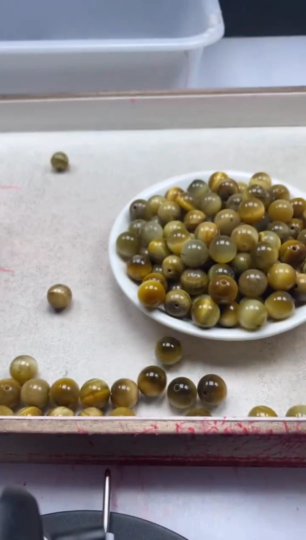 【闪购商品】玛瑙/玉髓颈饰未镶嵌w1162金*虎眼12mm*10颗