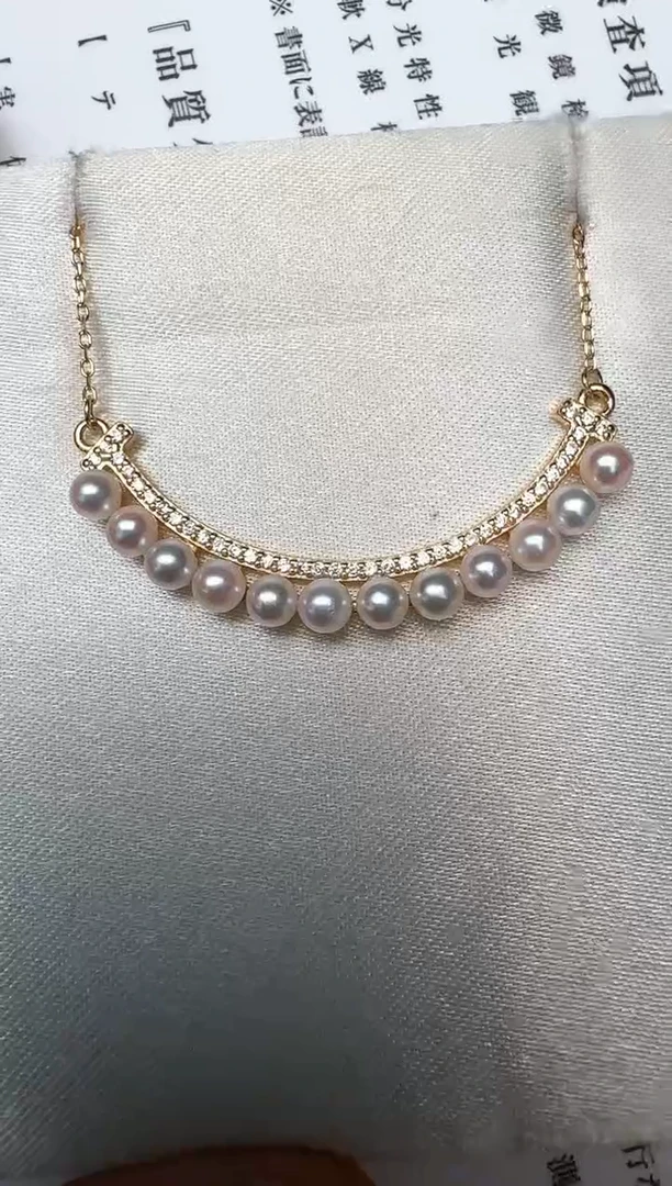 海水珍珠银S925镶嵌颈饰套链