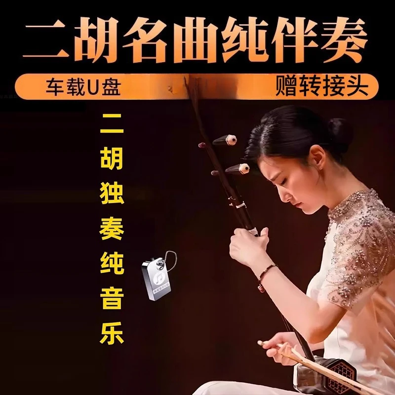 二胡伴奏曲子U盘无损高音质经典老歌二泉映月汽车载纯音乐优盘mp3