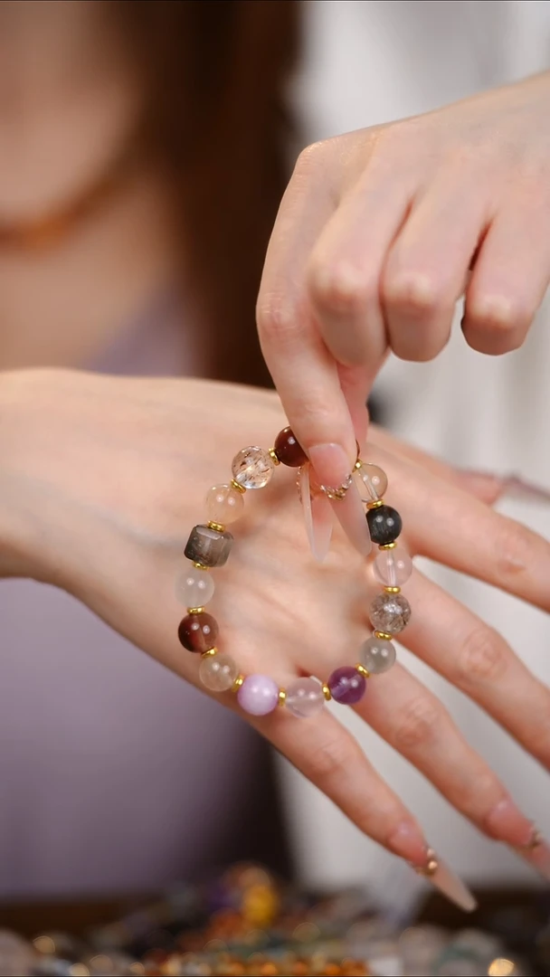 合金手串水晶天然多宝水晶手串