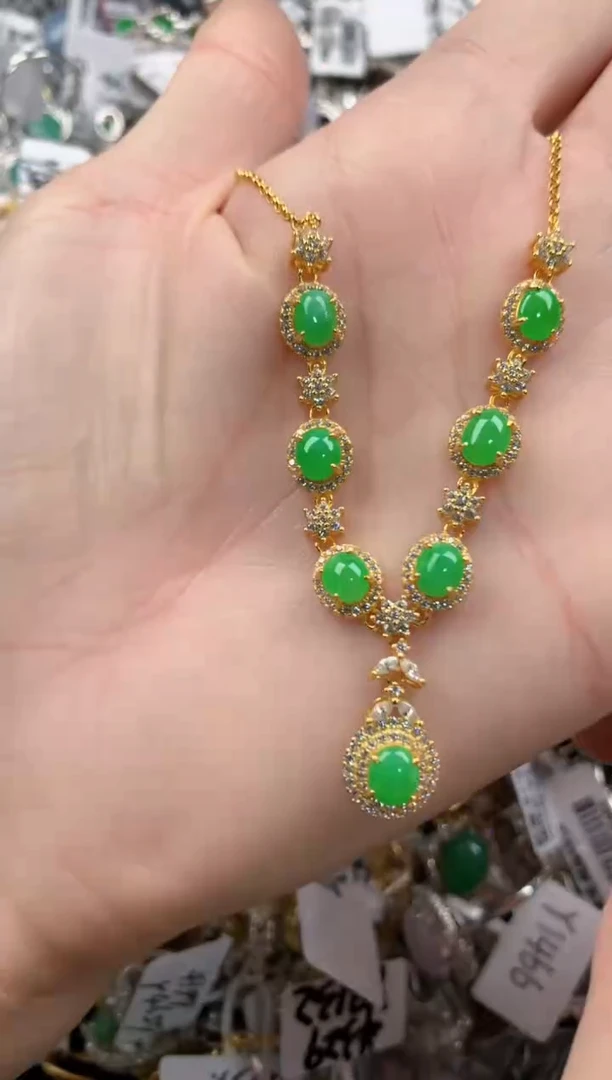 银S925镶嵌戒指翡翠222          2