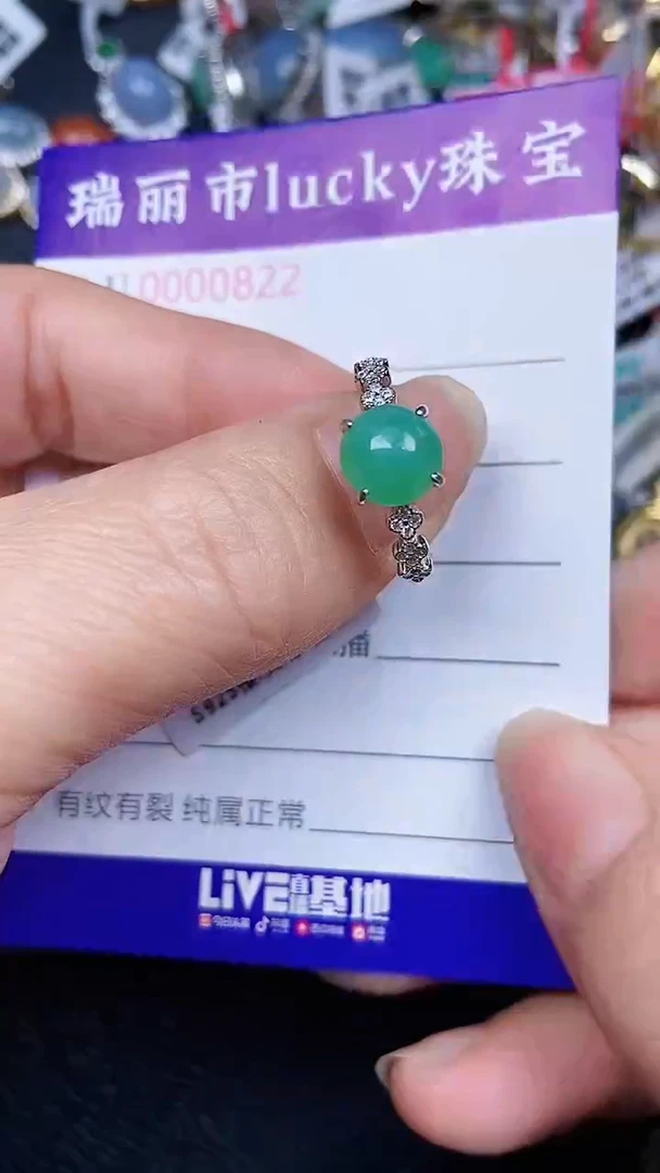 颈饰银S925镶嵌翡翠0822