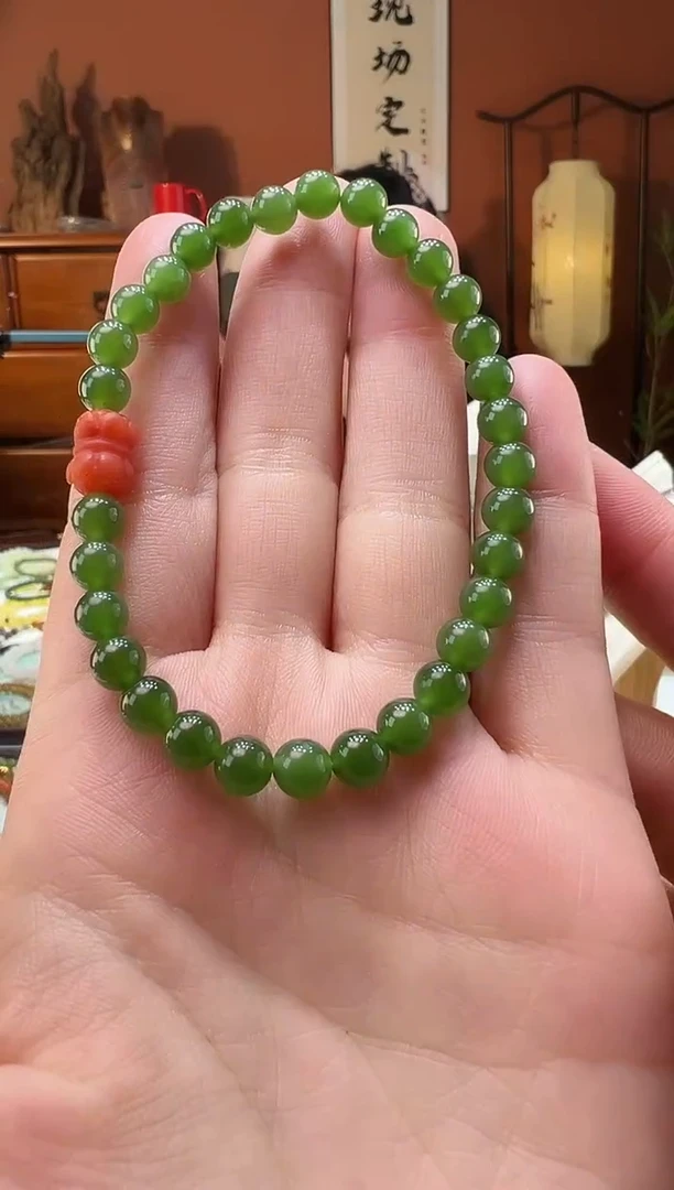 【闪购商品】和田玉（碧玉）手串未镶嵌碧玉6mm
