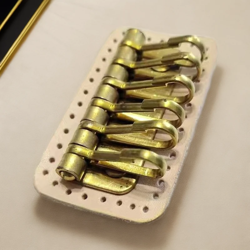 手工DIY钥匙排 包配件包包配件真皮纯铜钥匙排牛皮钥匙排可手缝