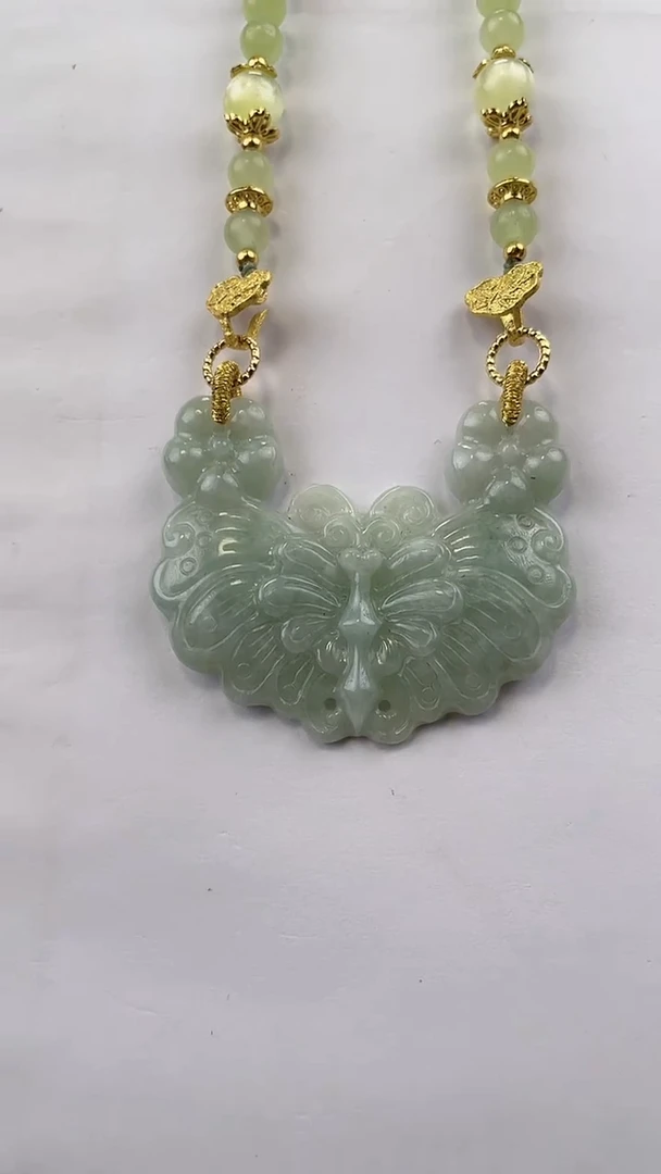 【闪购商品】翡翠颈饰未镶嵌1143(赠链)部分宝贝微瑕主播介绍为准