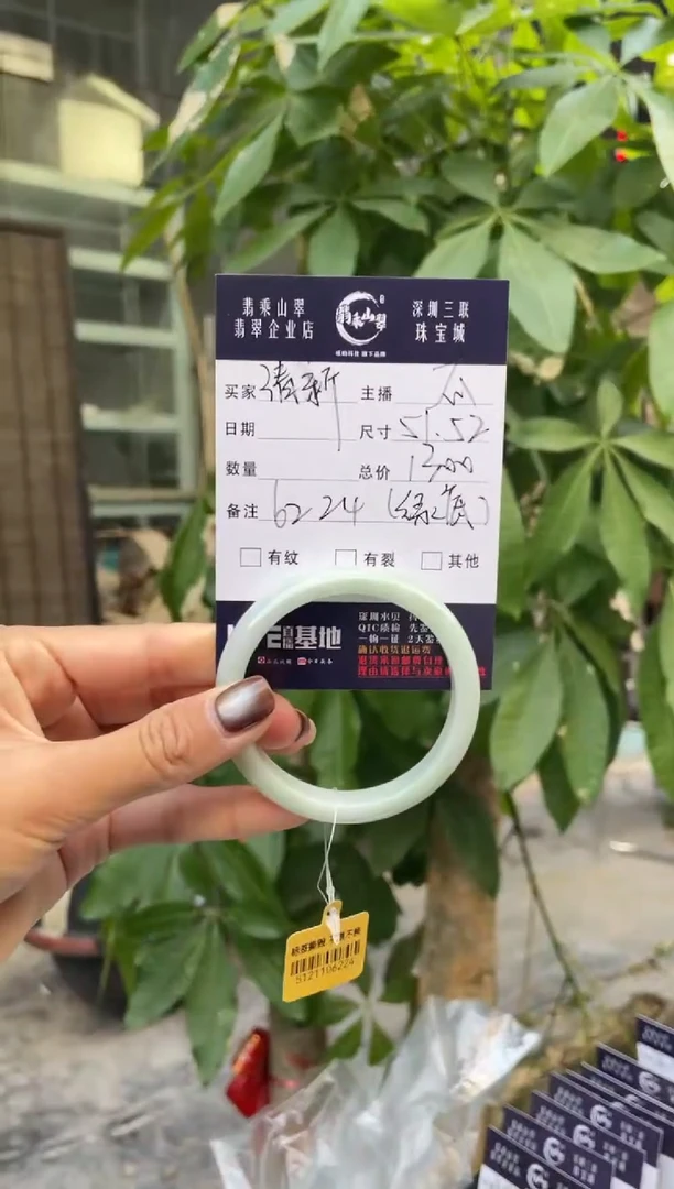 未镶嵌手镯翡翠G 51-52正圈 6224