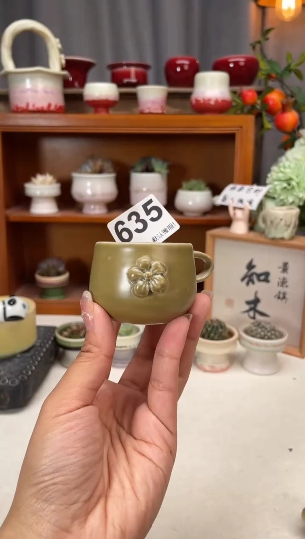 瓷片653知木小芳花盆