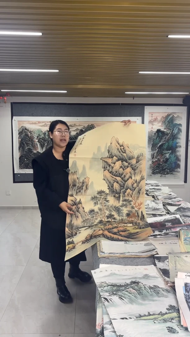 国画丹青专属福利-仿古大中堂带证书