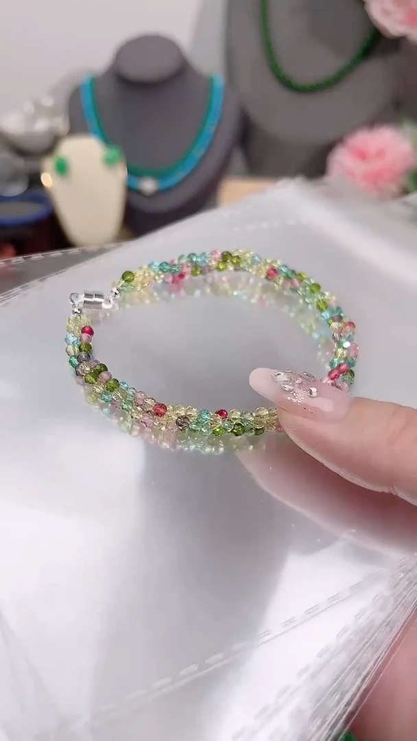 合金手链尖晶石彩麻花19.9