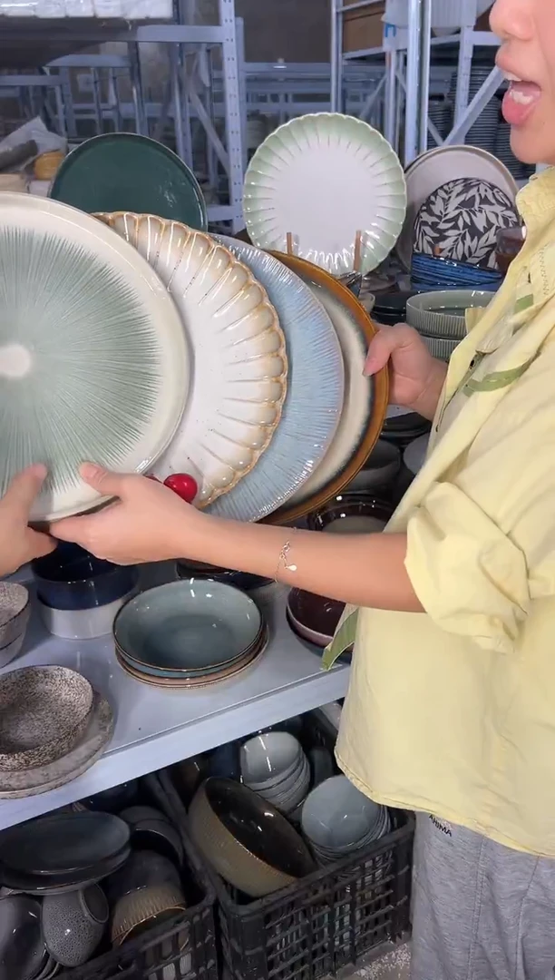 陶瓷外贸尾货瑕疵满20包邮X4大盘