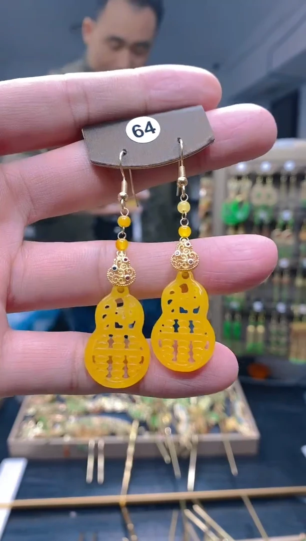 【闪购商品】翡翠耳饰合金116翡翠耳钩