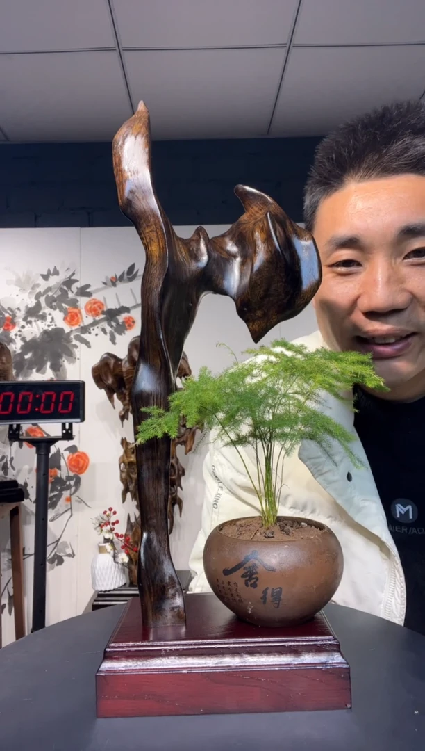 【闪购商品】阴沉木木雕金丝楠木工艺品摆件