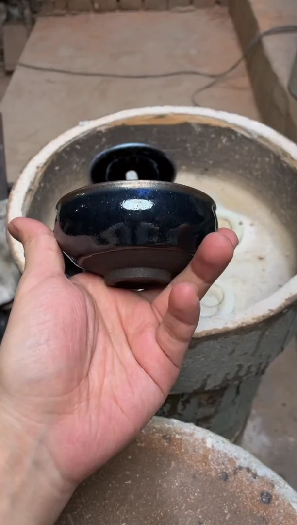 茶盏真柴烧建盏换点柴火