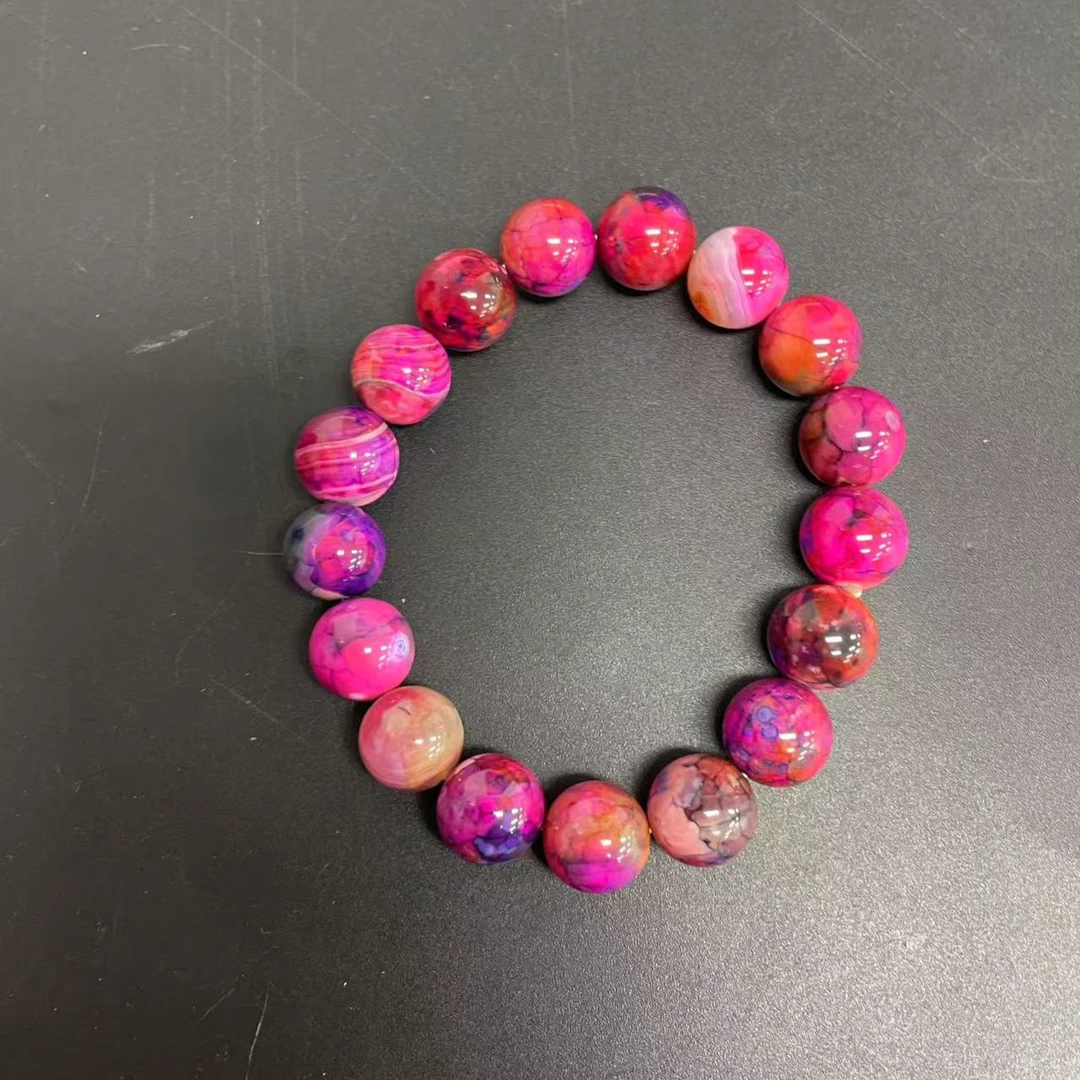 【小杰推荐】樱花粉紫多色花魂圆珠手链（多样性发其一）6361