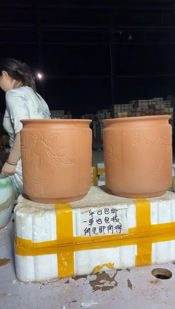 宜兴紫砂粗陶花盆21/24