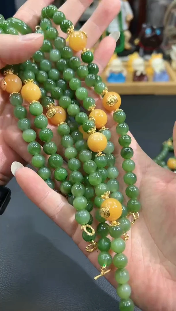 【闪购商品】和田玉手链银S925镶嵌 B3269 多样性发其一