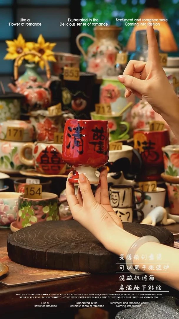 陶瓷景德镇高温釉下彩手工手绘款式