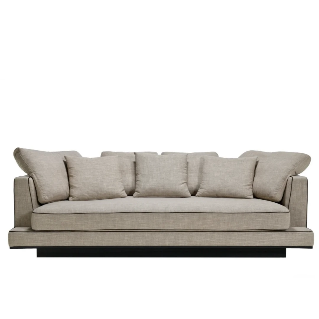 意式现代简约布艺沙发 Long Island 客厅别墅多人棉麻沙发