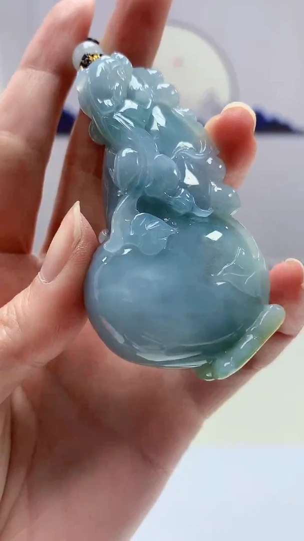 【闪购商品】定制翡翠未镶嵌4902zm-毛货挂件葫芦40