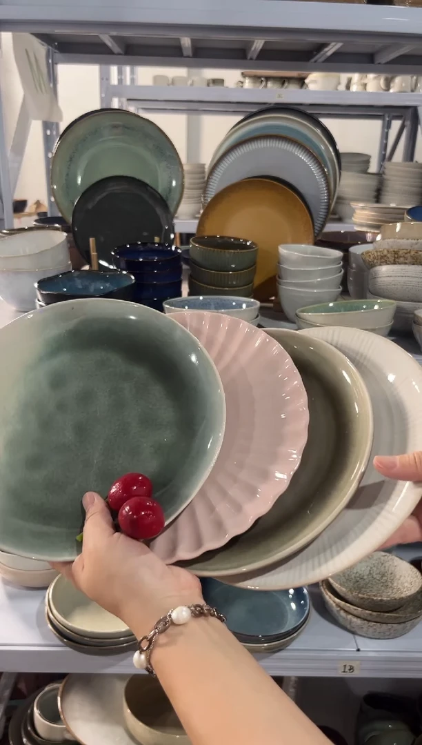 陶瓷外贸尾货瑕疵满20包邮X4 特价小盘组合