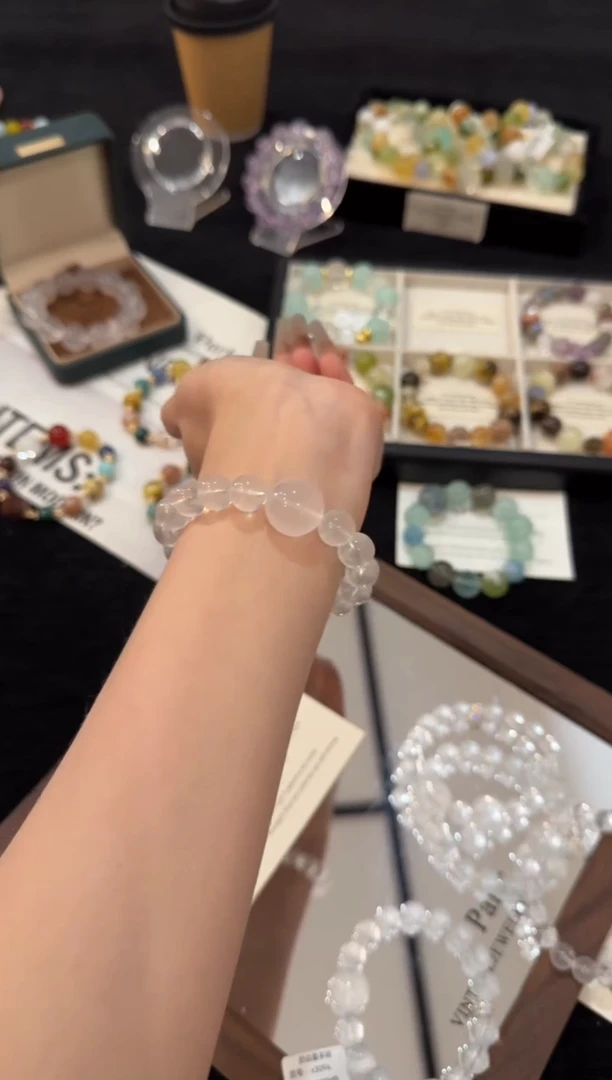 合金手链水晶奶白晶x3094