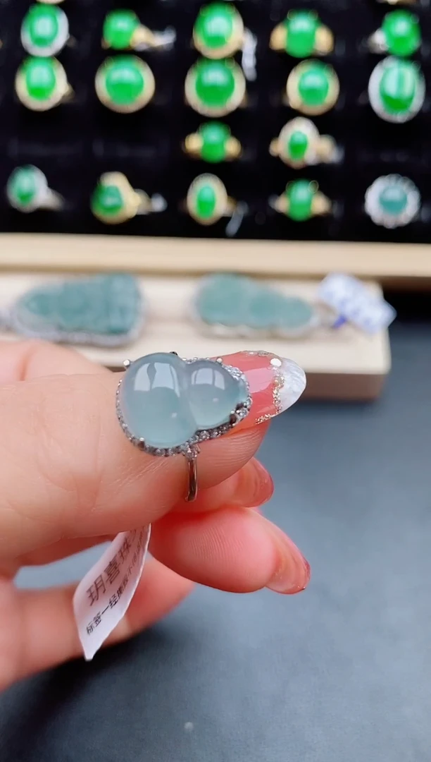 【闪购商品】翡翠戒指银S925镶嵌80800