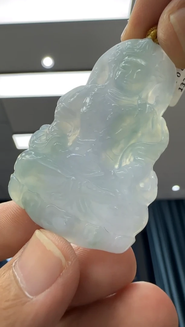 颈饰未镶嵌翡翠天然翡翠A货孤品一件