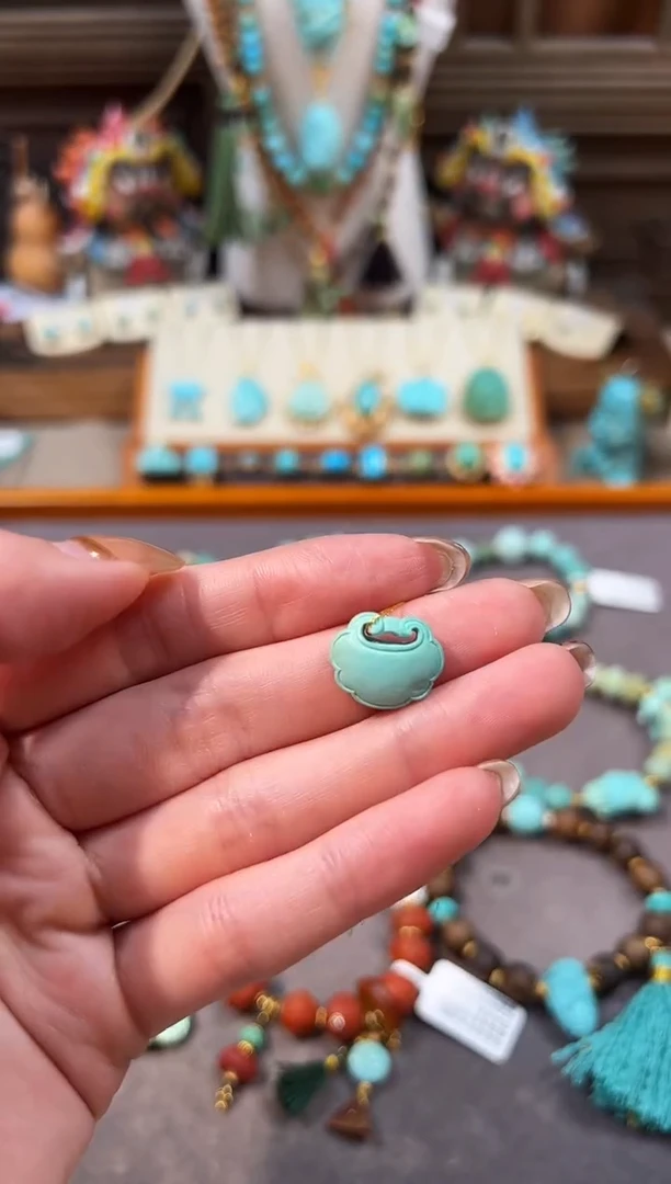 未镶嵌绿松石配饰绿松石配饰如意锁