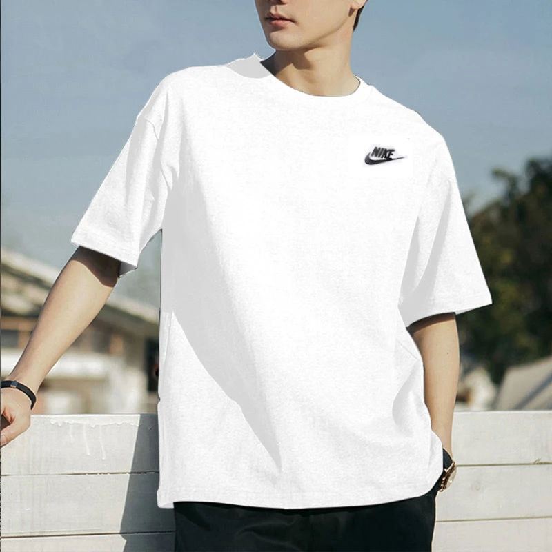 NIKE耐克短袖T恤衫男2025夏季新款白色简约休闲服 透气舒适运动服