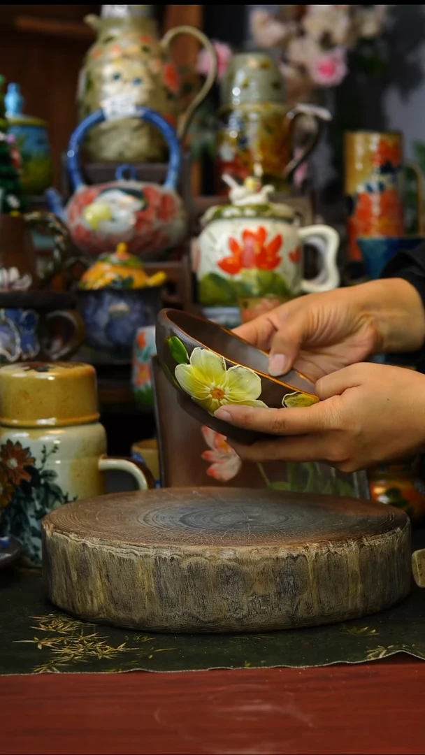 花瓶147景德镇手工釉下彩陶瓷