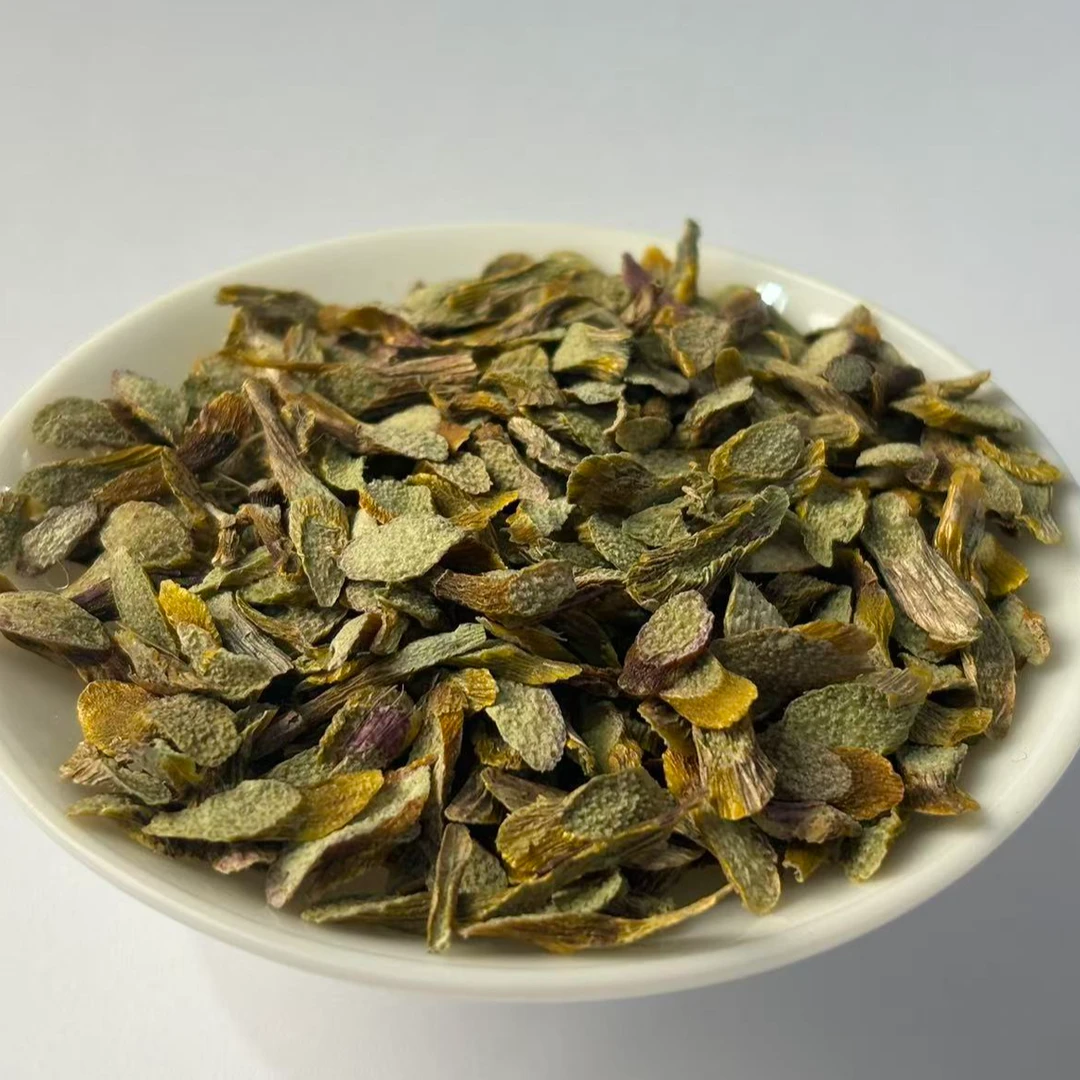 黄金紫芽铁皮石斛片-亿茶严选-新鲜石斛切片胶多无渣