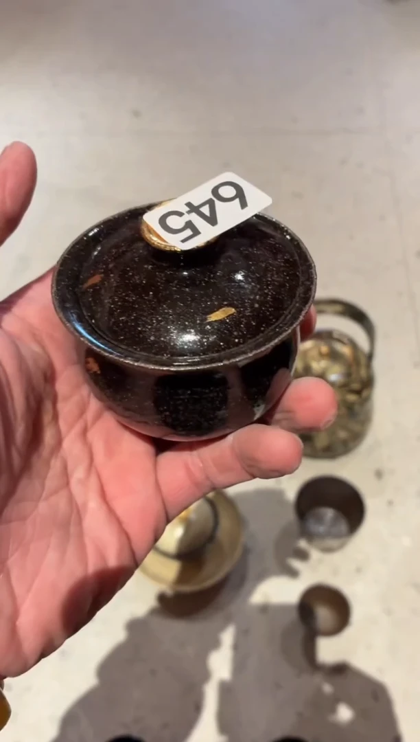 瓷片?*️645点金盖碗1个