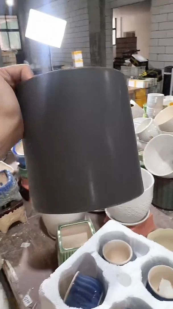 高温陶瓷花盆+E124