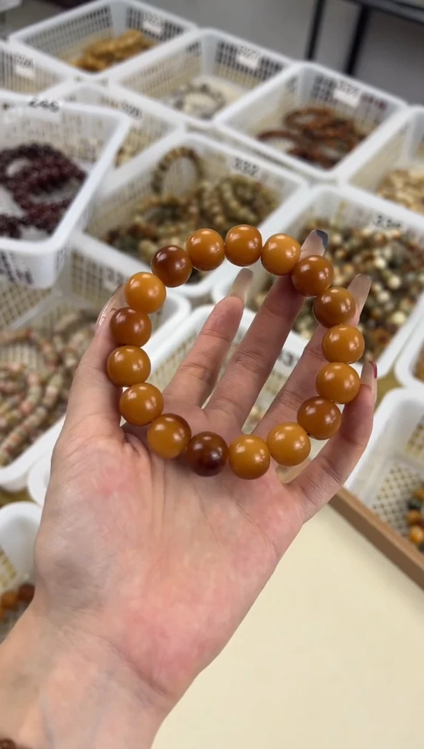 手串菩提根/象牙果卡14手工干磨苹果珠338