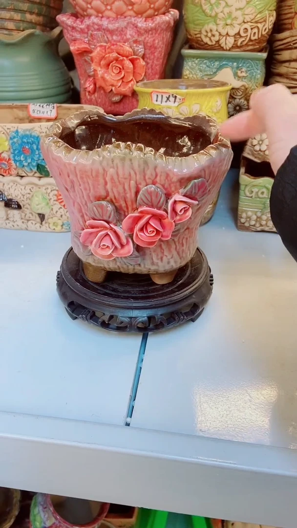 【闪购商品】陶瓷@@D17华艺捏花1个