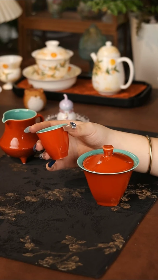 盖碗+茶杯 哈哈哈哈