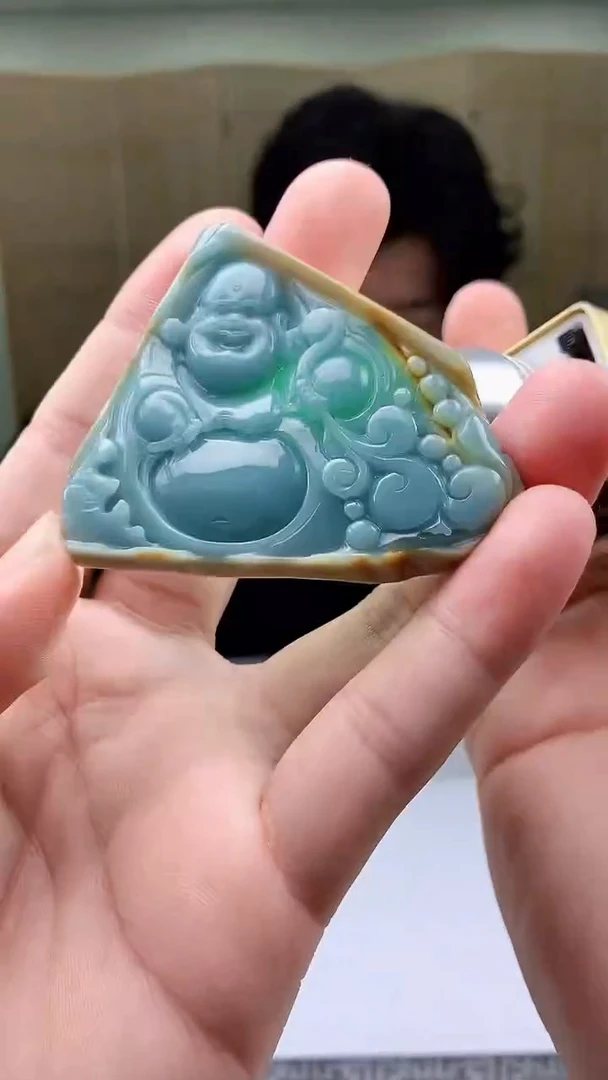【闪购商品】定制翡翠未镶嵌5145bb-毛货挂件76