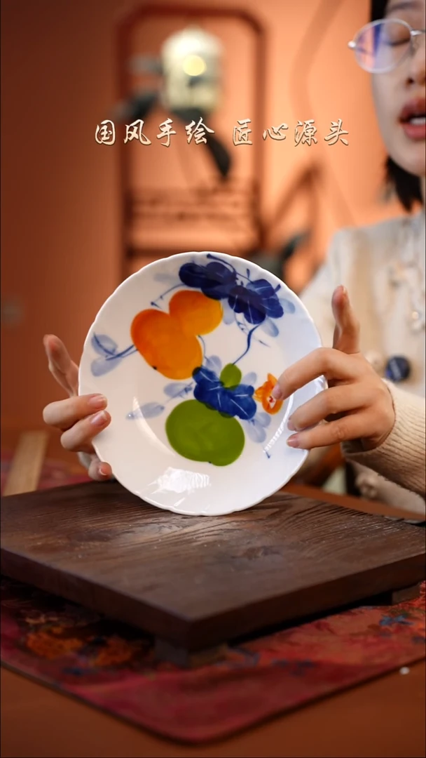 陶瓷景德镇高温釉中彩餐具（无毒无铅无镉）