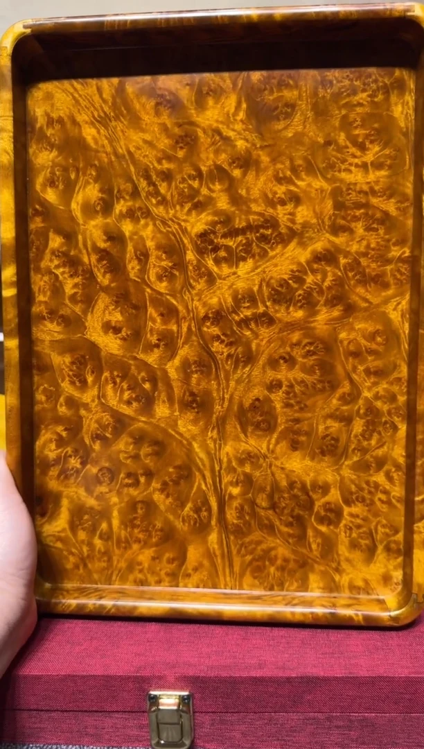 帝王之木：满留疤文承盘 长35.5宽25.3高3cm