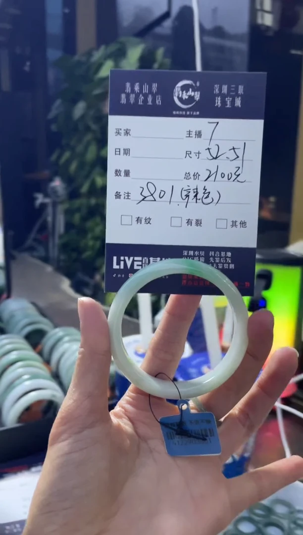 未镶嵌手镯翡翠Q 51正圈 3801