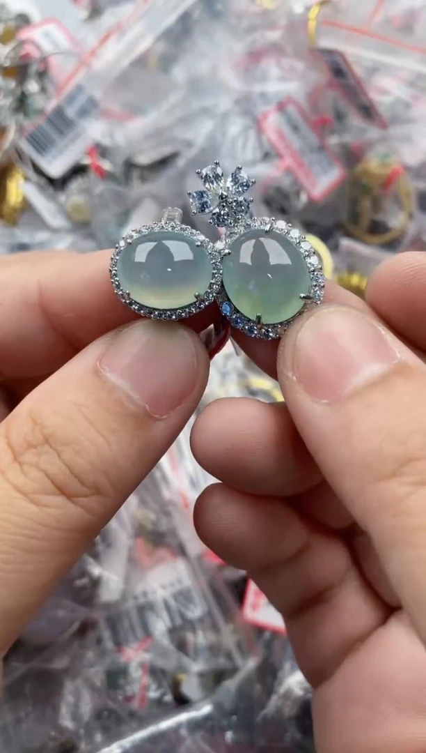 银S925镶嵌戒指翡翠555     7