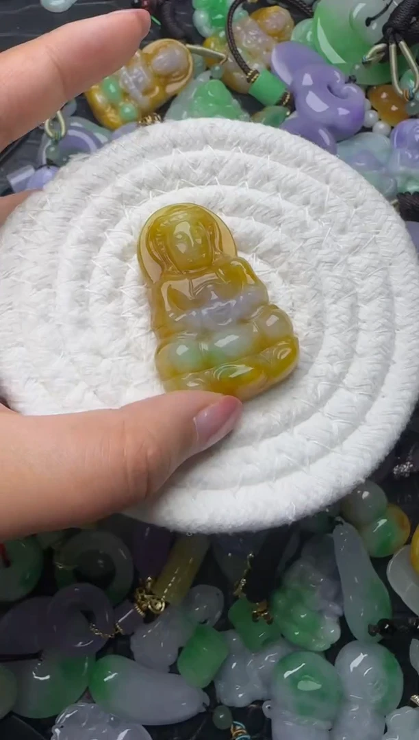 颈饰未镶嵌翡翠缅甸翡翠吊坠