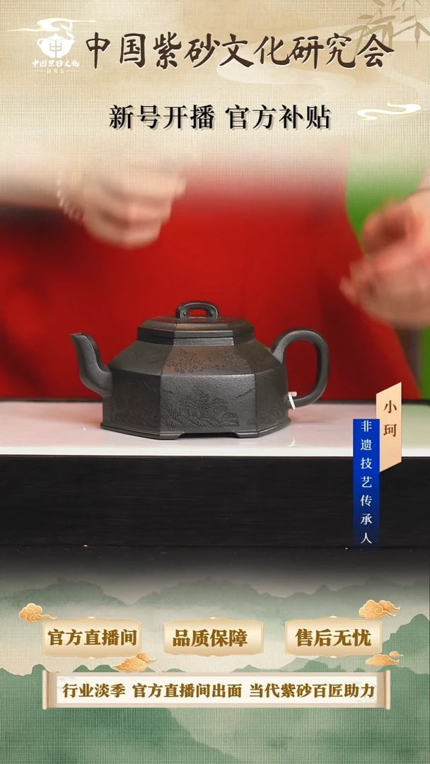 茶壶紫砂陶茶文化齐          九龄君子兰300cc左右