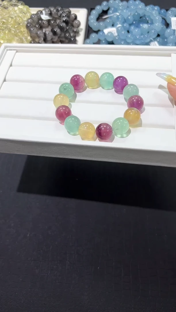 手串未镶嵌萤石66a多样性发其一【1条】默认微瑕