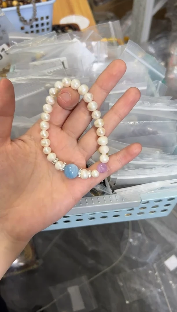 淡水珍珠手链未镶嵌孤品淡水珍珠设计款手链[0522]