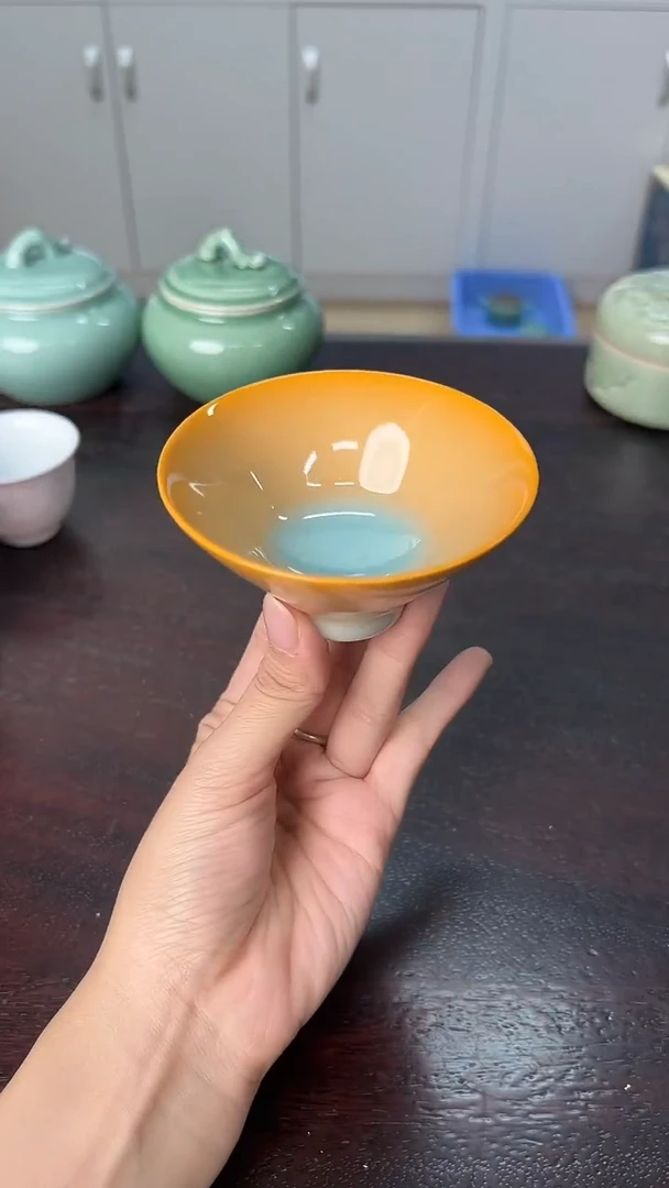 龙泉云间青瓷小米茶器