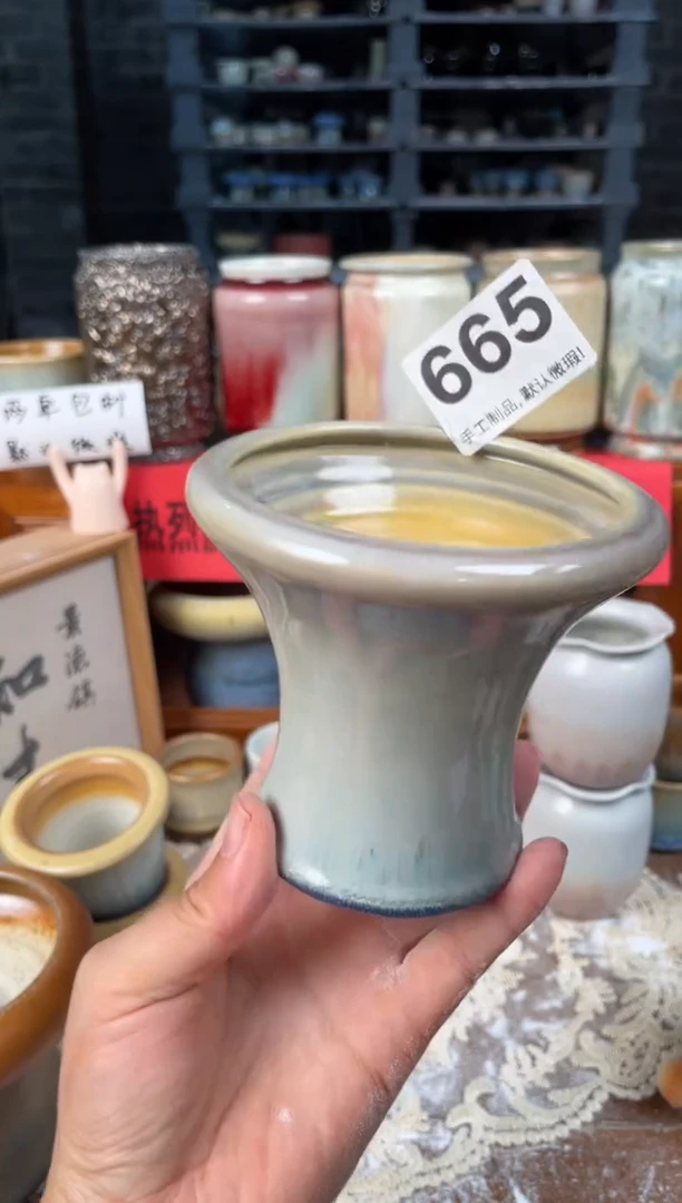 瓷片665知木小芳花盆