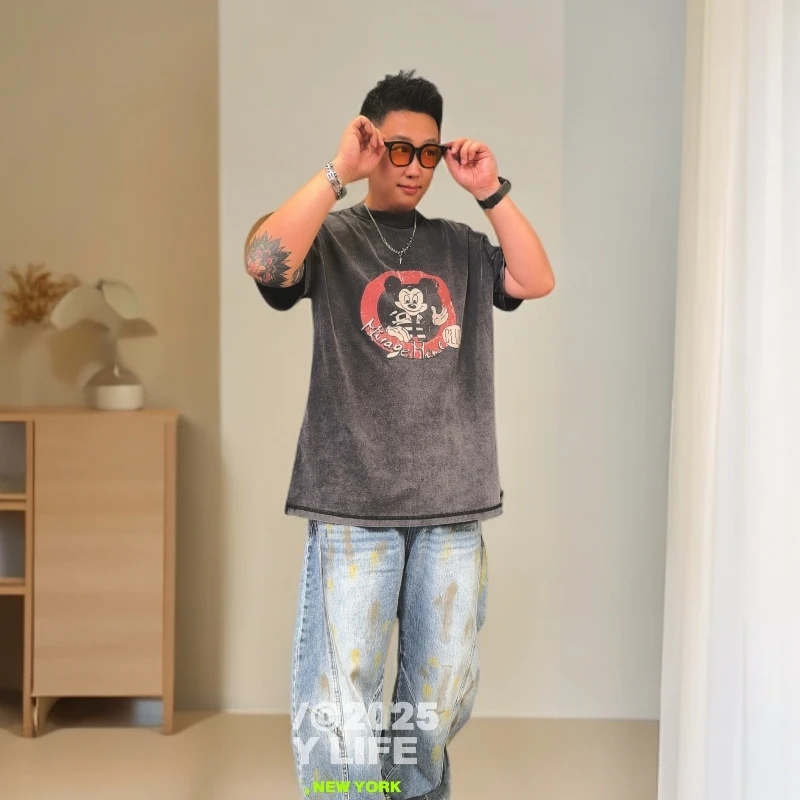 【A38】（邪恶米奇黑色-3499）短袖T桖